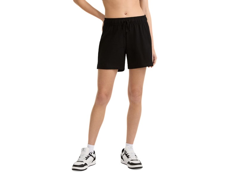 Champion Women's 5" Lounge Shorts, Standard Fit, Lightweight, Available in Regular and Plus, Black, Large