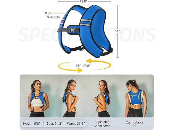 Zelus Light Blue Weighted Vest 10lb