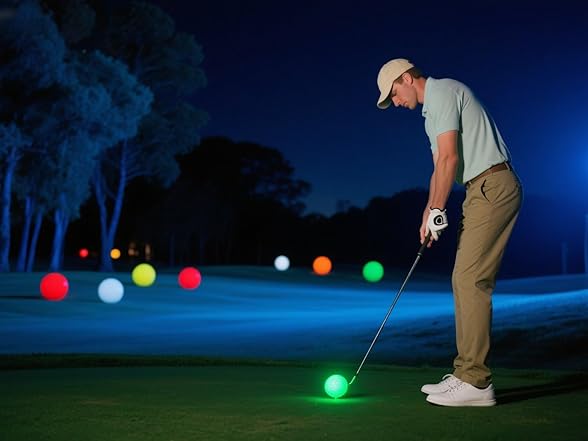 Ctysit LED Golf Balls - 6 Pack Glow in The DarK