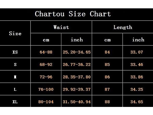 Chartou Women (L) Stretchy High Waist Long Skirt