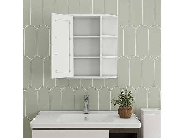 Jhshop Bathroom Wall Cabinet Over Toilet Storage
