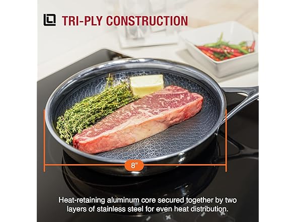 LIVWELL DiamondClad 10-Inch Hybrid Pan