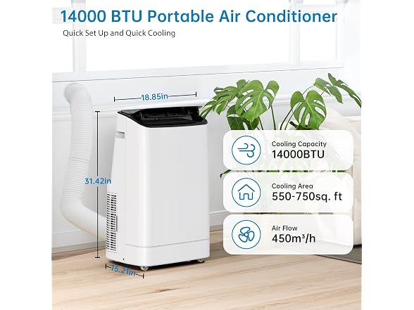 PrecisionAuto 14000 BTU Portable Air Conditioner