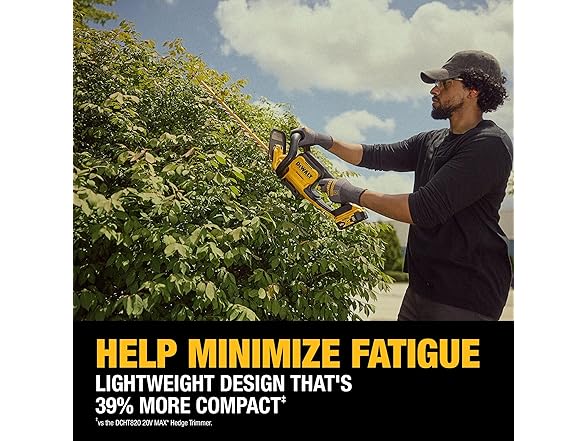 DEWALT DCHT821P1 20V MAX 22" Hedge Trimmer Kit