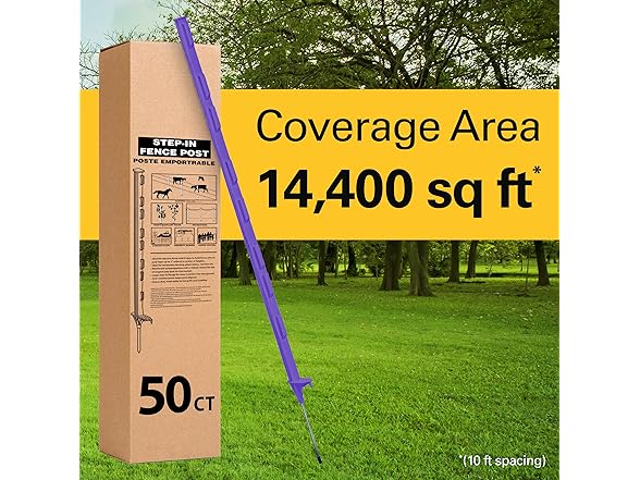 Zareba A-48P 4-Foot Step-in Electric Fence Posts