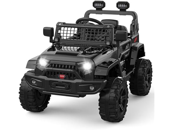 Hipicute 12V Kids Ride On Truck, Black