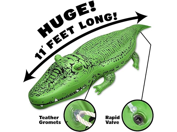 GoFloats BigAl' Inflatable Alligator