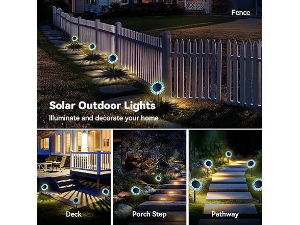 Giunn Solar Sunflower Lights 6pk