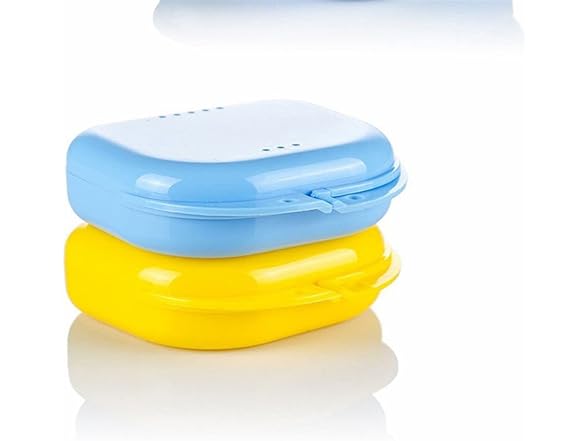 AKOAK Denture Case 2pc Yellow