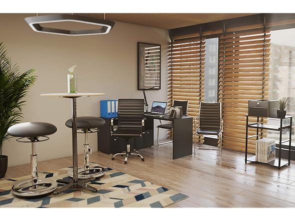 Furinno Home Computer Desk, Espresso/Black