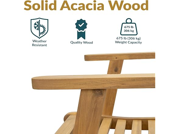 Sunnydaze Decor BOD-6322 2 Acacia Dining Chairs Brown - Gallery 5