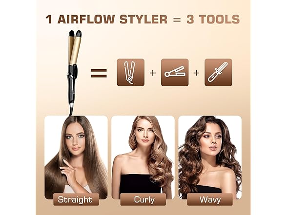 Podiality 2 in 1 Hair Straightener and Curler