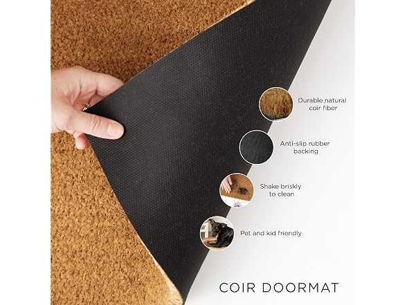DII Colorful Design Natural Coir Doormat