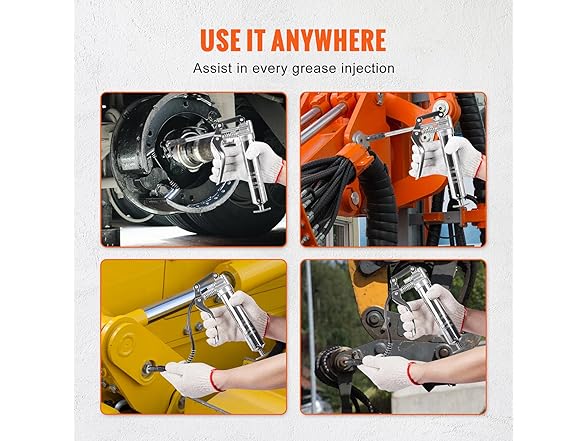 VEVOR Pistol Grip Grease Gun, 3500 PSI