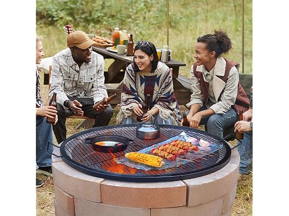 X-Marks Fire Pit Grill Grate, Round Cooking