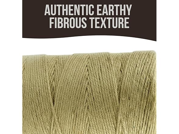 820 Yd. Touch of Nature Macramé 3 Ply Natural Jute Cording