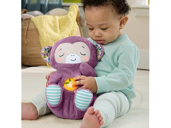 Fisher-Price Baby Soothe ‘n Snuggle Purple Monkey Plush