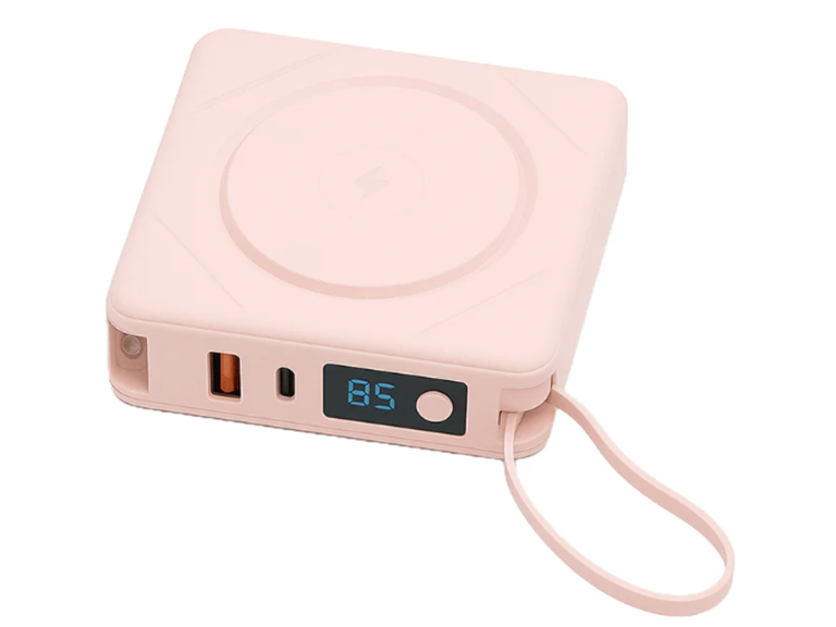 Uncaged Ergonomics PB-Pink Wireless Charging Powerbank Pi