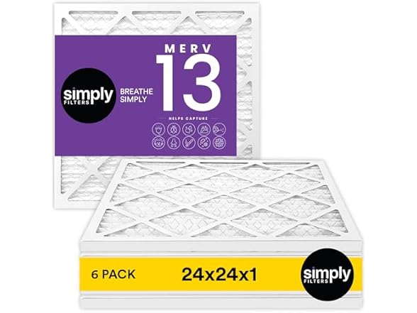 Simply 1Air Filter, Merv 13, MPR 1500, 6 Pack