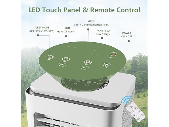 Vossfamul 8,000 BTU Portable Air Conditioner