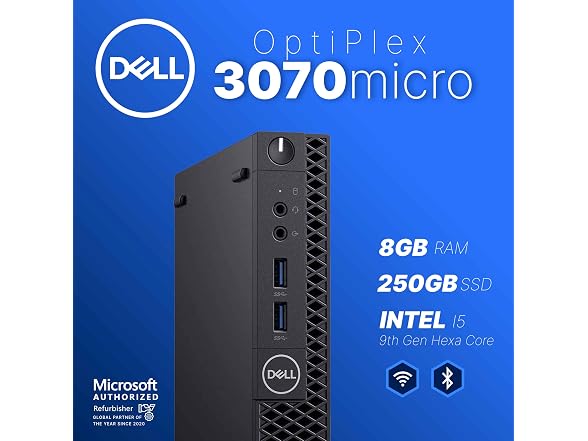 Dell OptiPlex 3070 Micro PC, i5-9500, 8GB/250GB