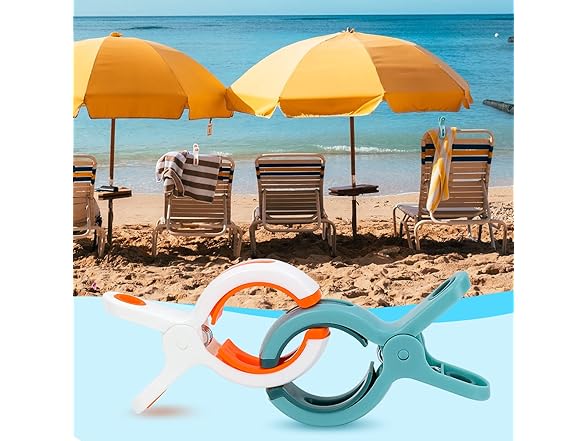 10 Pcs Beach Towel Clips for Beach Chairs