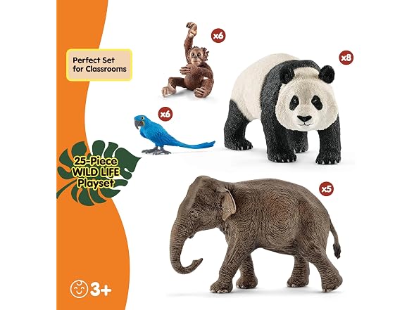 Schleich Wild Life - 25 PC Wild Animal Playset