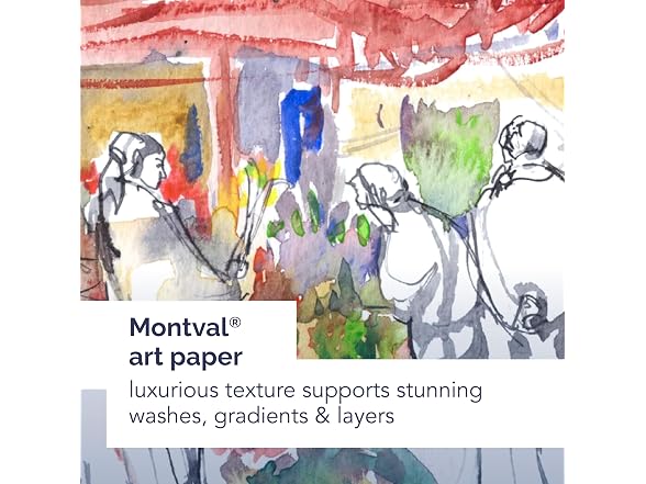 Canson Montval Watercolor Paper Art Book, White, 10x7 in