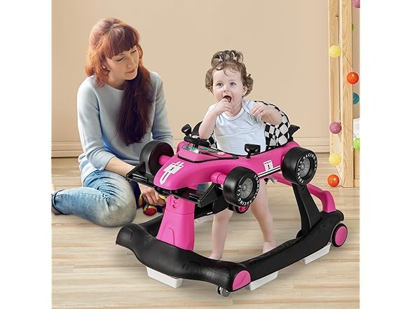 GLACER Foldable Baby Walker, 4-in-1