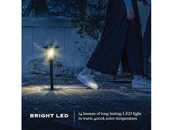 Landia Home ELJ7606G 4PK Solar Pathway Light
