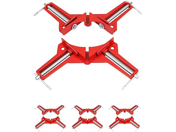 90° Corner Clamp 8Pk Aluminum Red