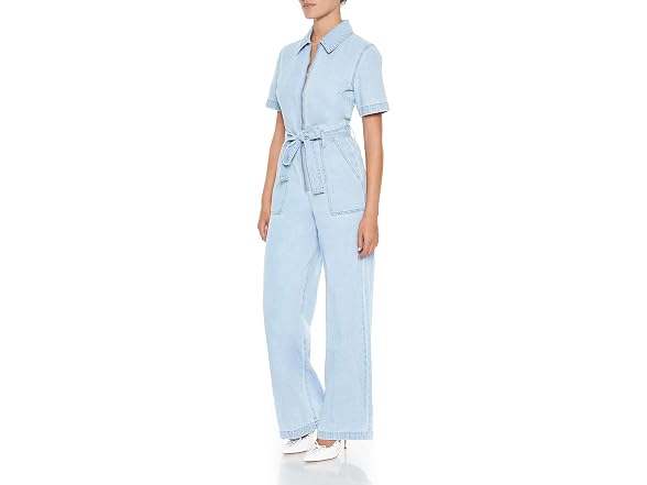 Forever 21 (S) Zip-Up Tie-Front Jumpsuit