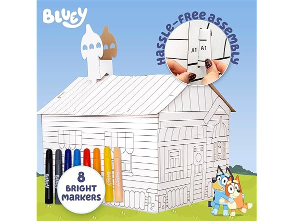 Bluey Create & Color Bluey’s House
