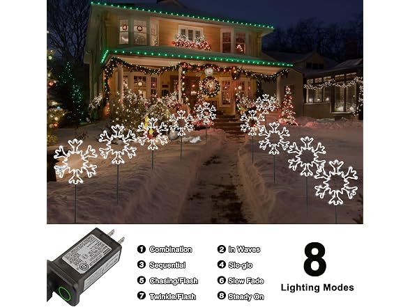 Brightown Snowflake Pathway Lights