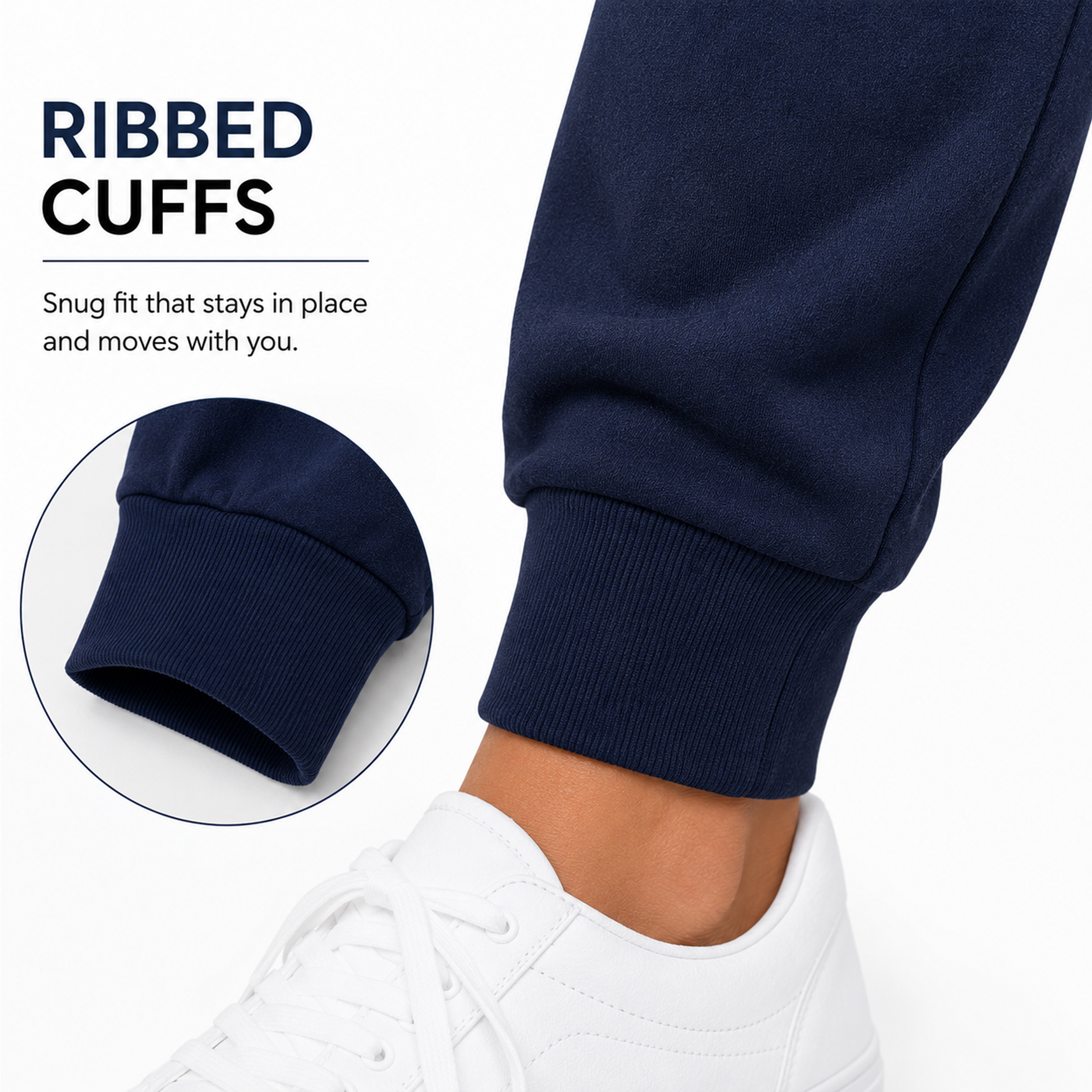 6Pk Womens Fleece Joggers w-Zip Pockets - Gallery 17