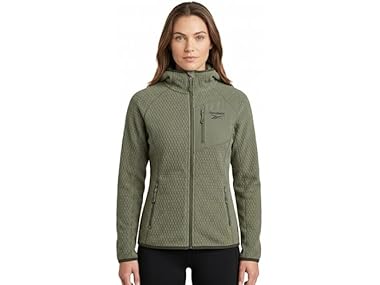 $20.99, Was $95, 77% Off! Reebok Women Zip-up Honeycomb Fleece Jacket dealfomo