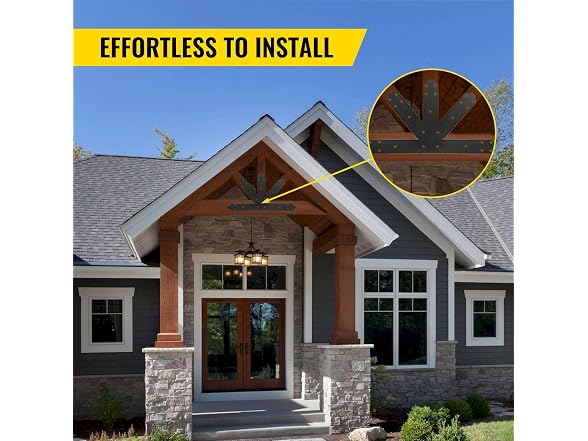 Gable Plate, Black Powder-Coated Truss Connector