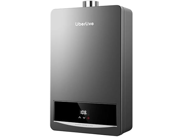 Nature Gas Tankless Water Heater, Indoor Max 3.6 GPM, 80,000 BTU On Demand Instant Hot Water Heater Nature Gas with LED Temperature Control Panel, 1/2\" NPT Connector Size, Gray 3.6 N1 (Open Box)