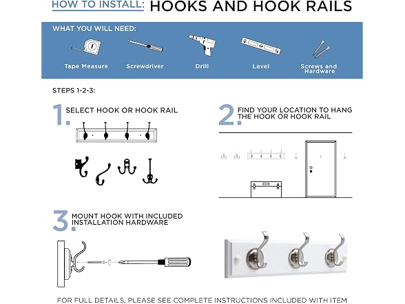 Franklin Brass 3 in. Heavy Duty (5-Pack) Coat and Hat Wall Hooks