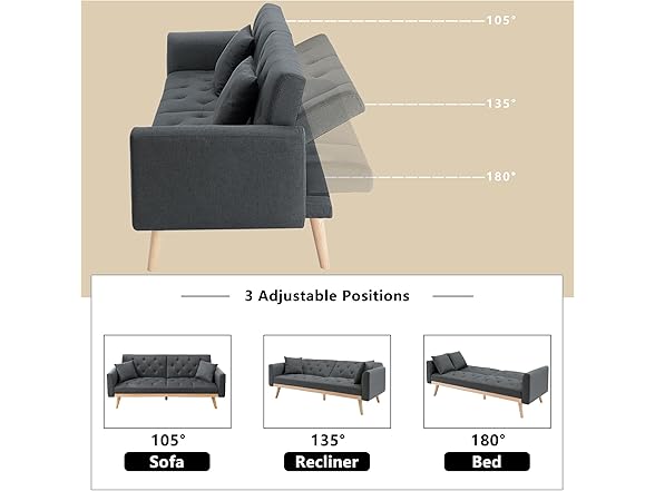 DKLGG Modern Futon Sofa Bed