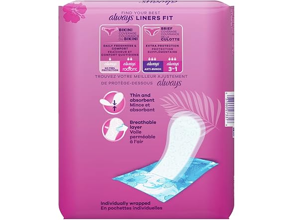 Always Thin Daily Liners 162ct 2pk