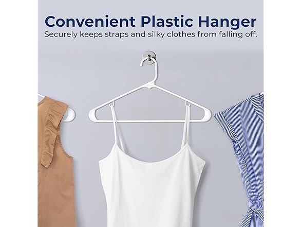 SereneLife 50 Pack Plastic Hangers