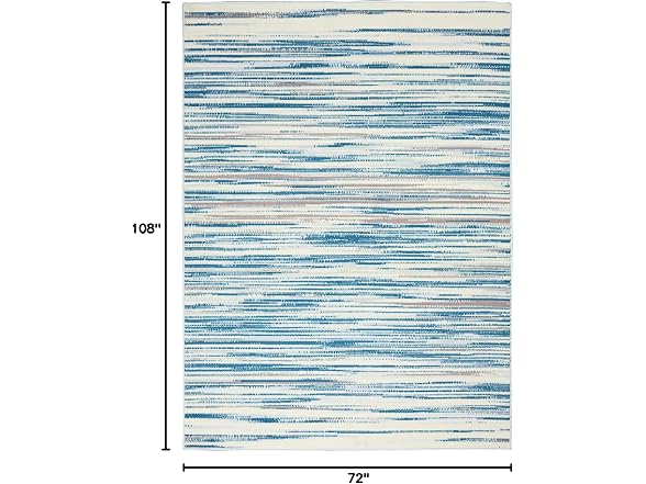Nourison Jubilant Blue Rug 6x9