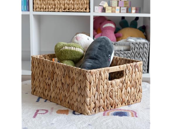 Suptinwear Large Wicker Storage Basket Natural