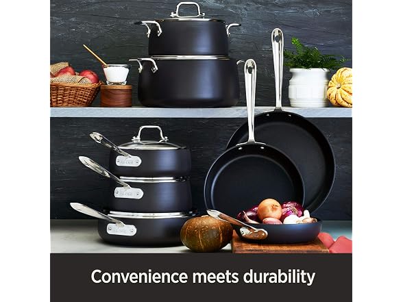 All-Clad Hard Saute Pan with Lid and Fry Pan Set 