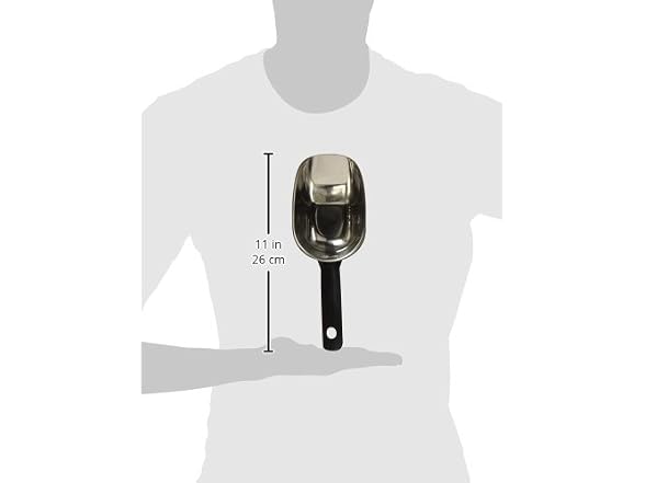 OurPet's Durapet Stainless Steel Food Scoop, 1 Cup,silver
