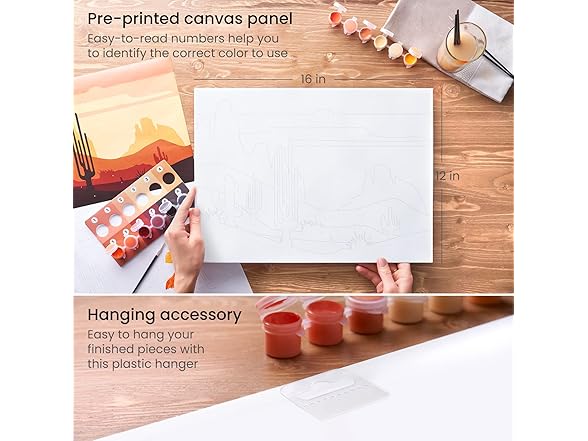 ARTEZA Desert Paint by Number for Adults