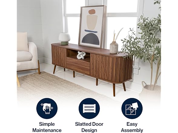 JONATHAN Y Damien 70 Curved TV Stand