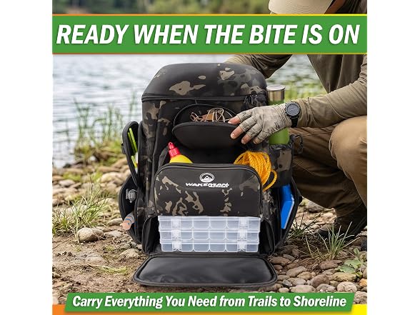 Fishing Backpack with Tackle Boxes