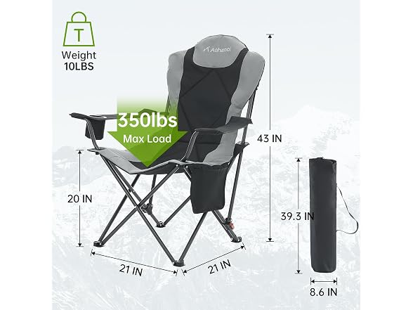 Aohanoi Grey Heavy Duty Camping Chair